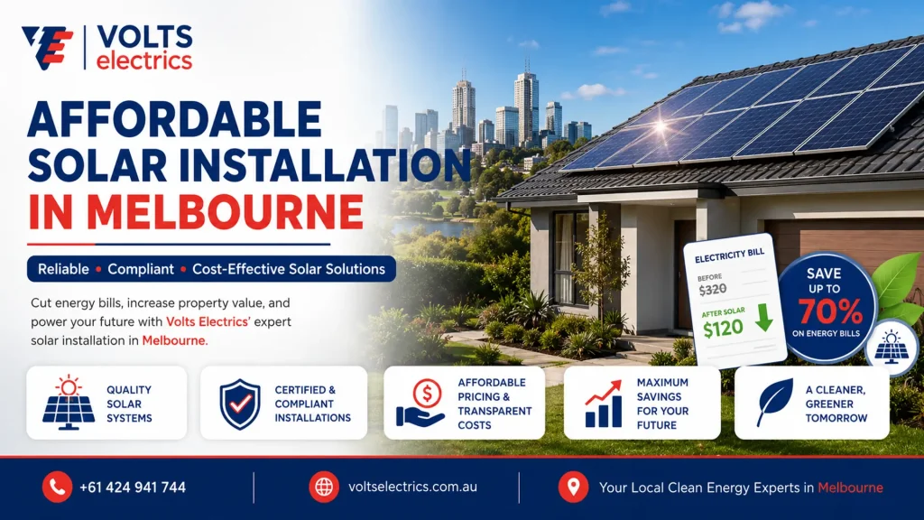 affordable solar panels melbourne volts electrics