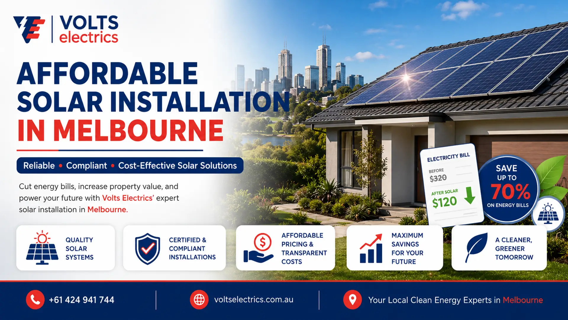 affordable solar panels melbourne volts electrics
